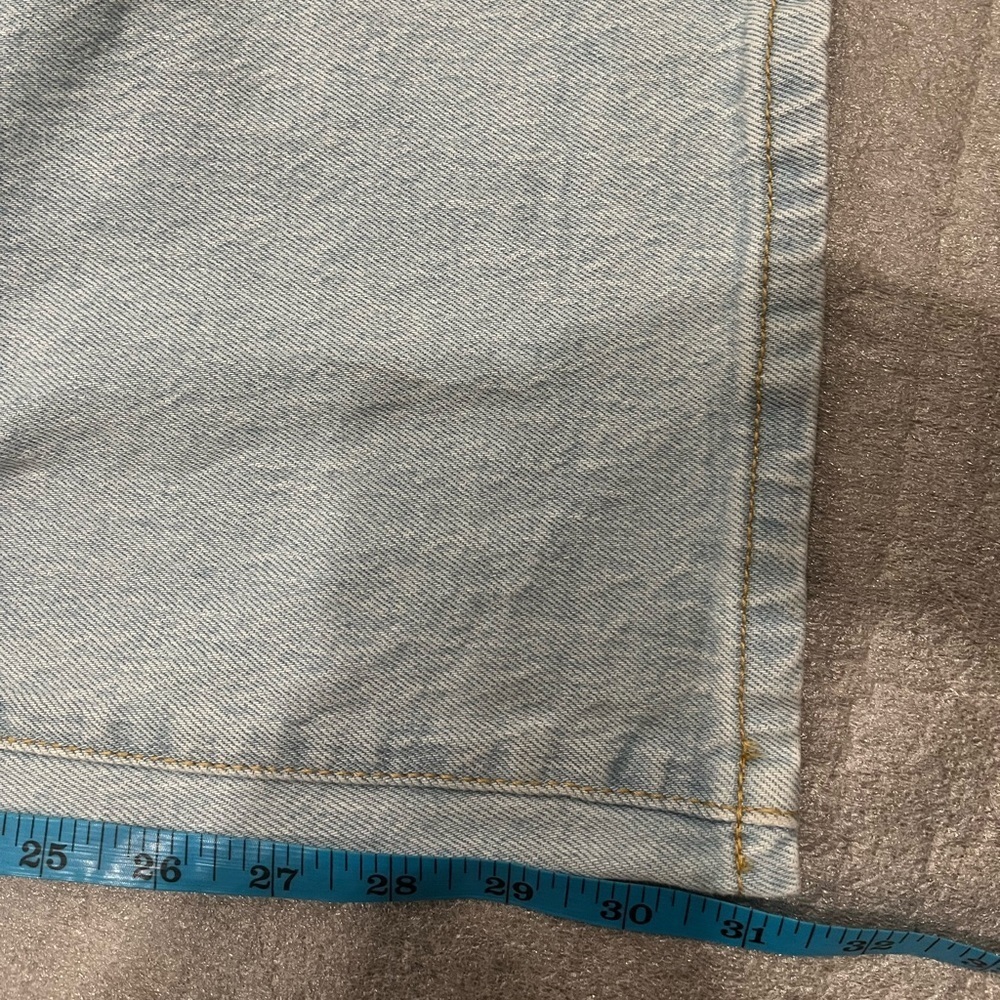 [12/W31Ins31”]Wild Fable Highest Rise Distressed Light Blue Baggy Jeans - Picture 6 of 7
